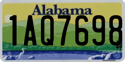 AL license plate 1AQ7698