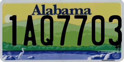 AL license plate 1AQ7703