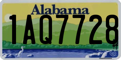 AL license plate 1AQ7728