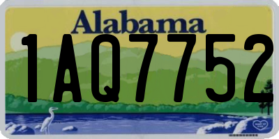 AL license plate 1AQ7752