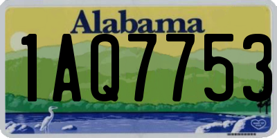 AL license plate 1AQ7753