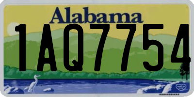 AL license plate 1AQ7754