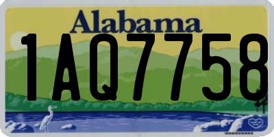 AL license plate 1AQ7758