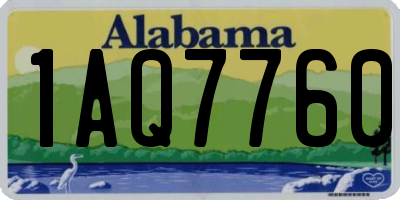 AL license plate 1AQ7760