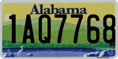 AL license plate 1AQ7768