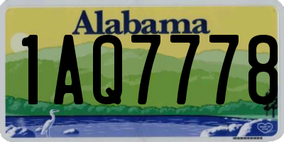 AL license plate 1AQ7778