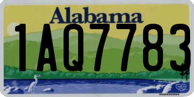 AL license plate 1AQ7783