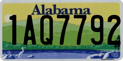 AL license plate 1AQ7792