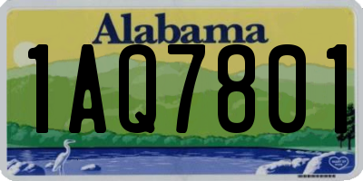 AL license plate 1AQ7801