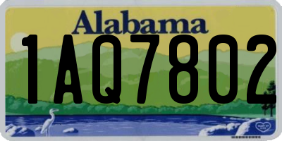 AL license plate 1AQ7802