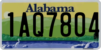 AL license plate 1AQ7804