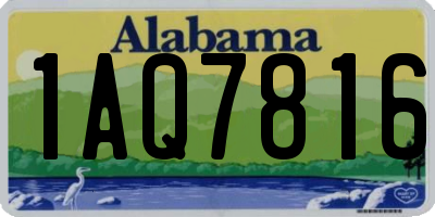 AL license plate 1AQ7816