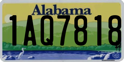 AL license plate 1AQ7818