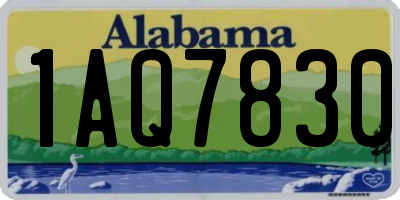 AL license plate 1AQ7830