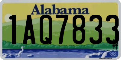 AL license plate 1AQ7833