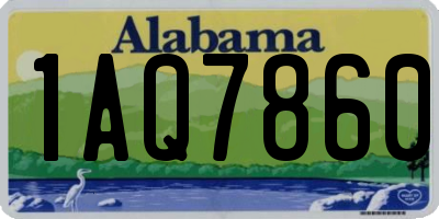 AL license plate 1AQ7860