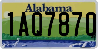 AL license plate 1AQ7870