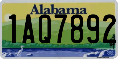 AL license plate 1AQ7892