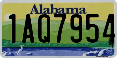 AL license plate 1AQ7954