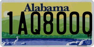 AL license plate 1AQ8000