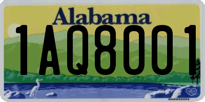 AL license plate 1AQ8001