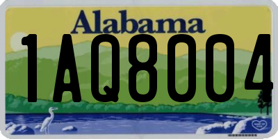AL license plate 1AQ8004