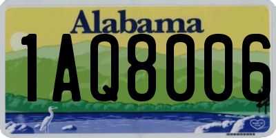 AL license plate 1AQ8006