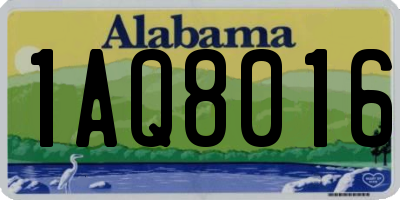 AL license plate 1AQ8016