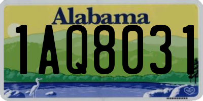AL license plate 1AQ8031