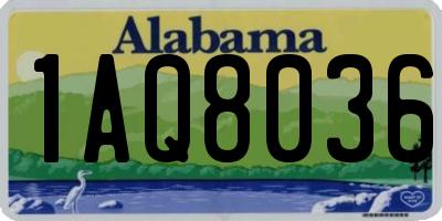 AL license plate 1AQ8036