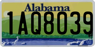 AL license plate 1AQ8039