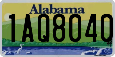 AL license plate 1AQ8040