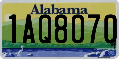 AL license plate 1AQ8070
