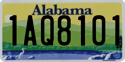 AL license plate 1AQ8101