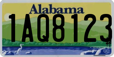 AL license plate 1AQ8123