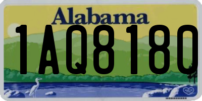 AL license plate 1AQ8180