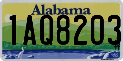 AL license plate 1AQ8203