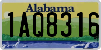 AL license plate 1AQ8316