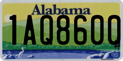 AL license plate 1AQ8600