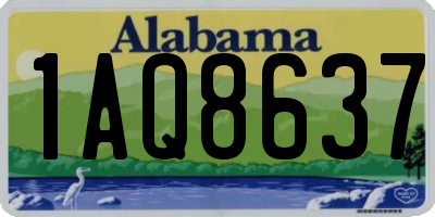 AL license plate 1AQ8637