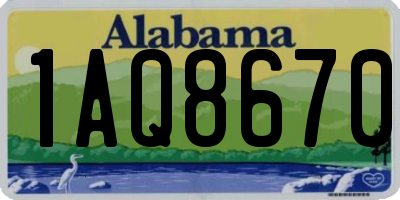 AL license plate 1AQ8670