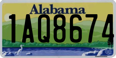 AL license plate 1AQ8674
