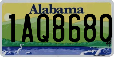 AL license plate 1AQ8680