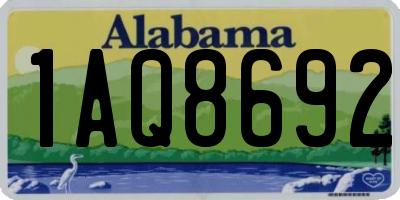 AL license plate 1AQ8692