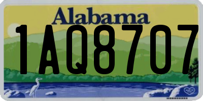 AL license plate 1AQ8707