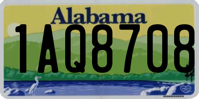 AL license plate 1AQ8708