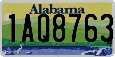 AL license plate 1AQ8763