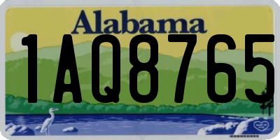 AL license plate 1AQ8765