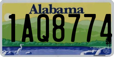 AL license plate 1AQ8774