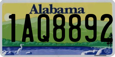 AL license plate 1AQ8892